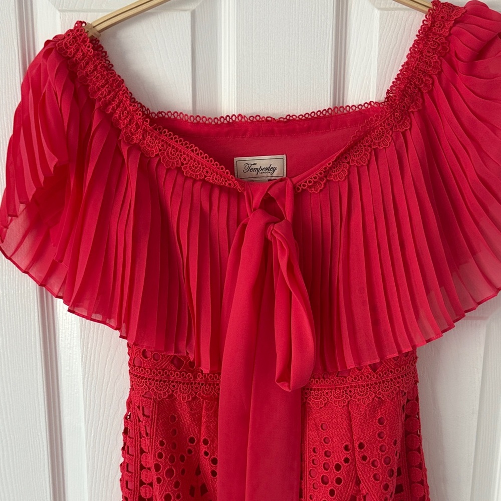 Temperley London Raspberry Silk Midi Dress